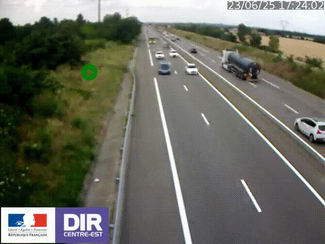 Webcam sur le contournement de Valence, sur la Nationale 7, à la jonction avec la N532, caméra orientée vers Grenoble