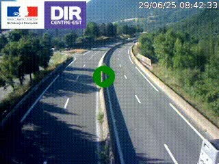Caméra sur la Nationale 90 (N90) à La Léchère, en direction et à proximité d'Albertville