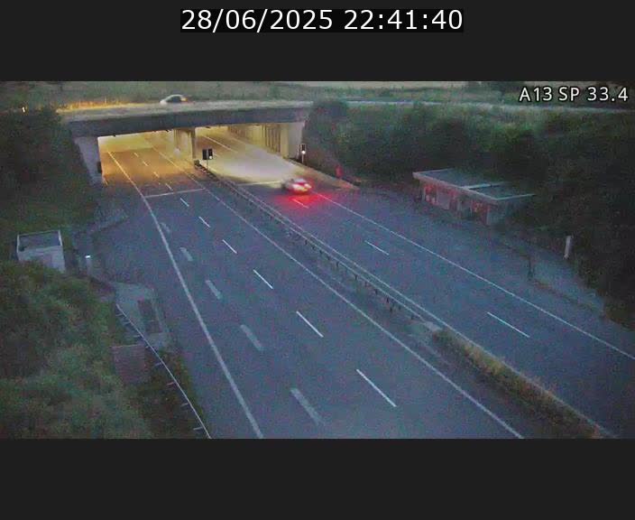 Webcam trafic sur A13 à hauteur d'Altwies en direction de Mondorf-les-bains et en provenance de l'Allemagne