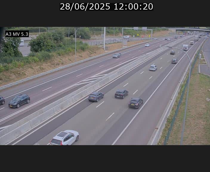 Webcam à l'Aire de Berchem au Luxembourg sur l'A3. Vue orientée vers la France