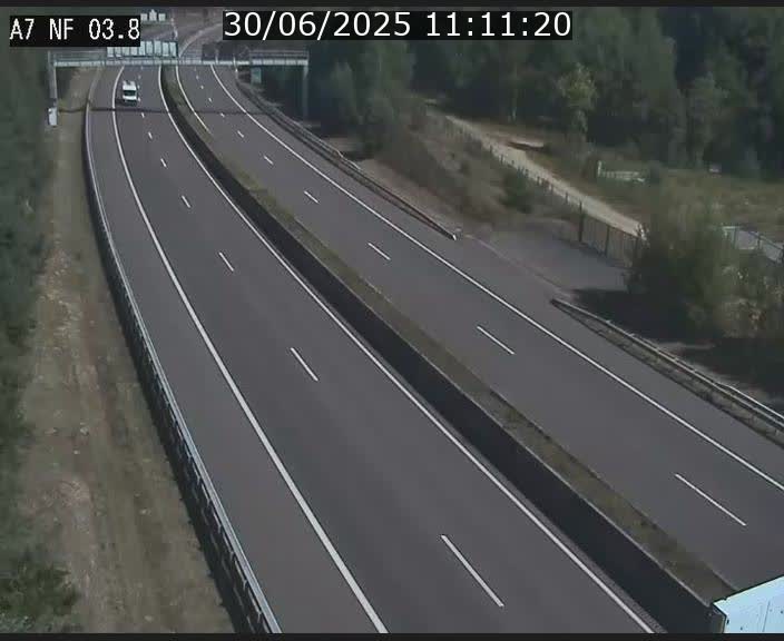 Webcam autoroute A7 au Luxembourg à la sortie du Tunnel Stafelter vers le Nord