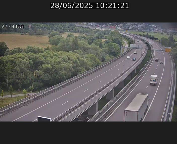 Caméra trafic Luxembourg - A7, Tunnel Gousselerbierg, sortie sud, direction rond-point Lorentzweiler (BK 10.8)