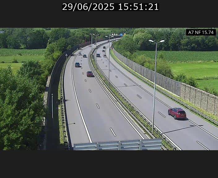 Caméra trafic Luxembourg - A7, Tunnel Mersch, entrée nord, direction Lorentzweiler