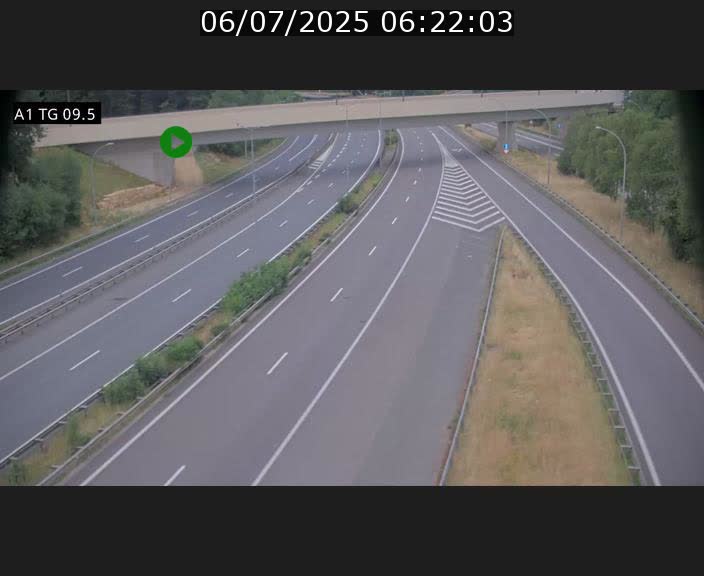 Traffic live webcam Luxembourg Jonction Grünewald - A1 direction Luxembourg-ville - BK 9.5
