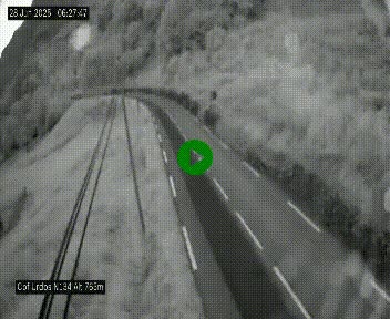Webcam dans les Pyrénées Atlantique au niveau du col d'Urdos et du fort du Pourtalet sur la N134, en direction du Col et du tunnel du Somport, à 765 mètres d'altitude