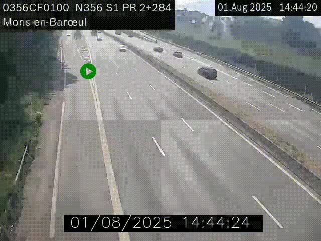 Webcam à l'entrée de Lille en direction du périphérique, à proximité de Mons-en-Baroeul sur la N356