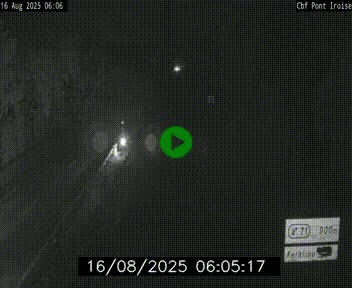 Webcam sur la N165 après le Pont de l'Iroise, à l'entrée de Brest