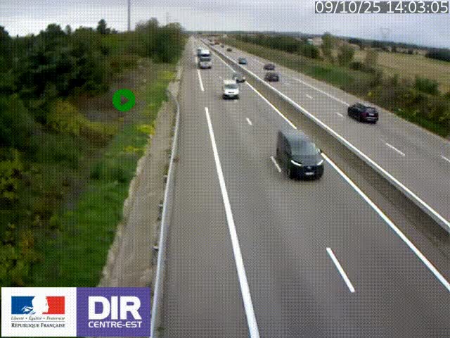 Webcam sur le contournement de Valence, sur la Nationale 7, à la jonction avec la N532, caméra orientée vers Grenoble