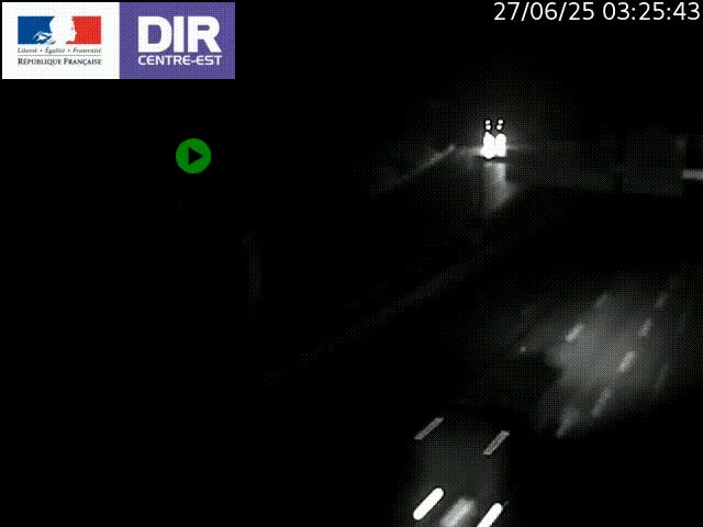 Caméra de circulation routière sur le boulevard périphérique Laurent Bonnevay de Lyon (D383) à hauteur de Bron, avant la jonction avec l'A43. Vue orientée vers l'échangeur