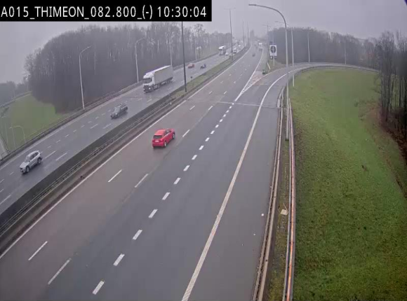 Caméra trafic Belgique - Thiméon - E42, jonction avec A54 (E420) direction La Louvière/Charleroi - BK 82.82