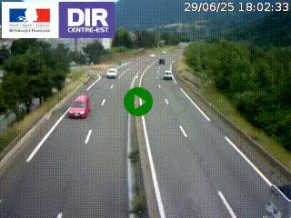 Caméra sur la Nationale 90 (N90) à La Léchère, en direction et à proximité d'Albertville