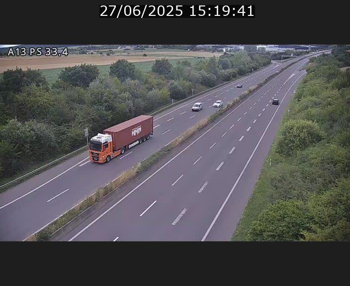 Webcam trafic sur A13 à hauteur de Mondorf-les-Bains en direction d'Altwies