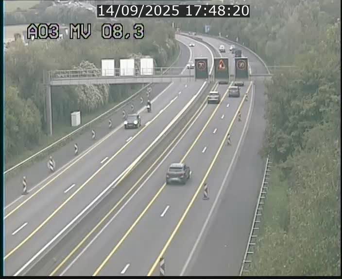 Webcam Autoroute après la Croix de Bettembourg en direction de Luxembourg sur l'A3