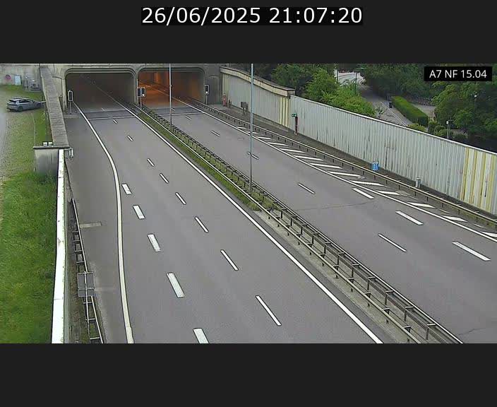 Caméra trafic Luxembourg - A7, Tunnel Mersch, entrée sud, direction Ettelbruck