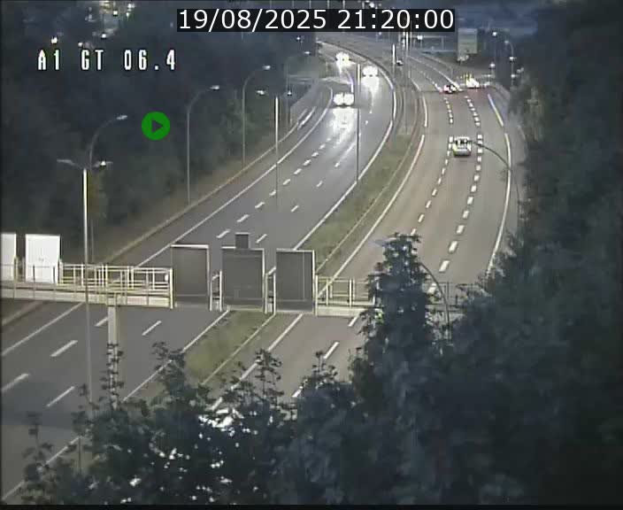 Traffic live webcam Luxembourg Hamm - A1 direction Sandweiler - BK 6.4