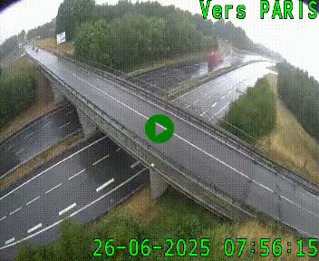 Clone of Caméra routière sur l'autoroute A20 au nord de Limoges, à la jonction avec la N520. Vue orientée vers Paris