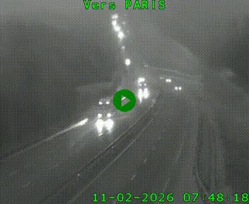 Caméra routière sur l'autoroute A20 à Bessines-sur-Gartempe. Vue orientée vers Paris