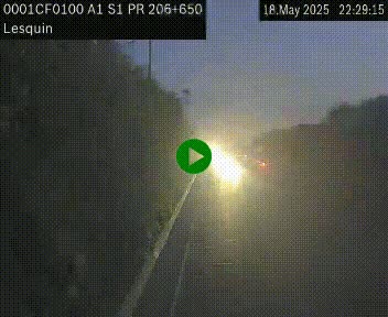 Webcam autoroute A1 à hauteur de Lesquin. Vue orientée vers Lille