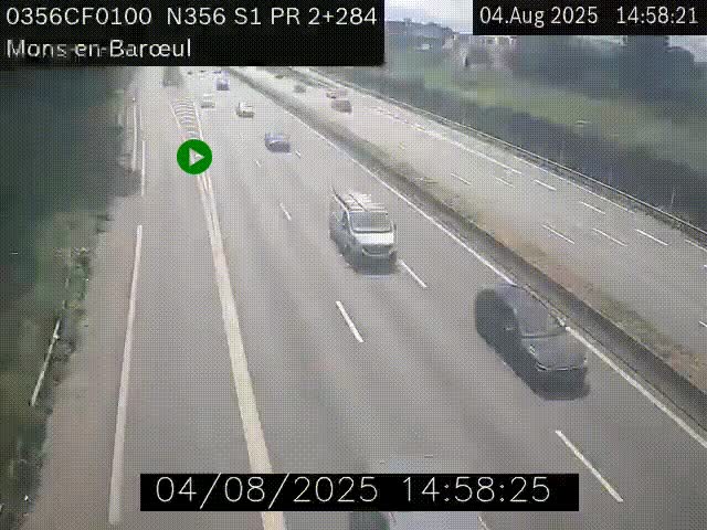 Webcam à l'entrée de Lille en direction du périphérique, à proximité de Mons-en-Baroeul sur la N356