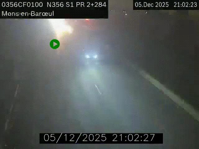 Webcam à l'entrée de Lille en direction du périphérique, à proximité de Mons-en-Baroeul sur la N356