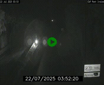 Webcam sur la N165 après le Pont de l'Iroise, à l'entrée de Brest