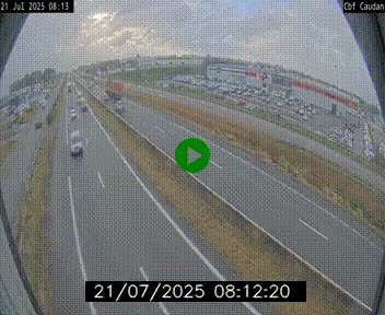 Webcam sur la N165 à hauteur de Caudan, dans le Morbihan.