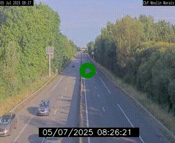 Webcam sur le périphérique de Nantes (N844) entre la Porte de Saint-Luce et la Porte d'Anjou, à l'est de la ville