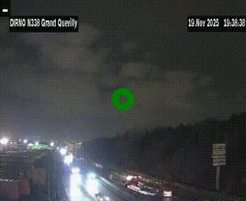 Webcam routière sur N338 à hauteur de Grand-Quevilly en périphérie de Rouen. Vue orientée vers Rouen