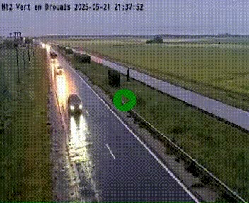 Webcam à hauteur de Vert-en-Drouais sur la N12, en périphérie de Dreux. Vue orientée vers Alençon