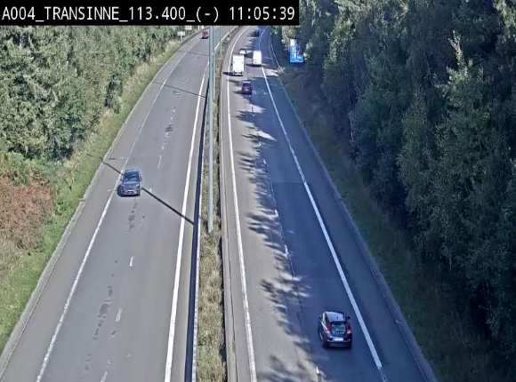 Caméra trafic E411 (A4) - Transinne direction Namur - BK 113.425