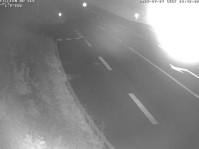 Webcam sur la RD164 à Tilleux. Vue orientée vers Neufchâteau