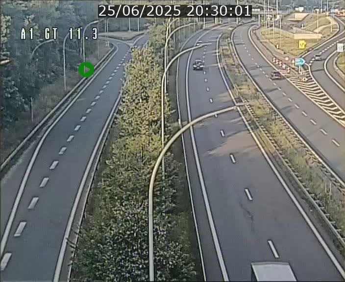 Traffic live webcam Luxembourg Senningerberg - A1 direction Allemagne - BK 11.3