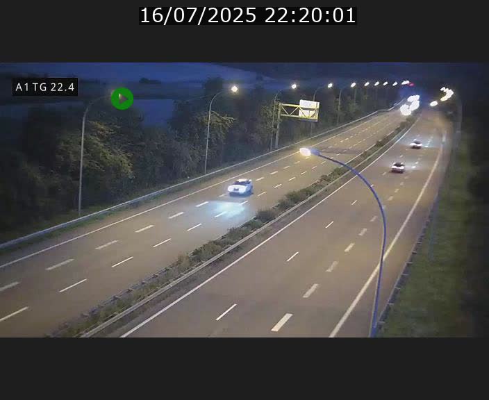 Traffic live webcam Luxembourg Flaxweiler - A1 direction Luxembourg - BK 22.4