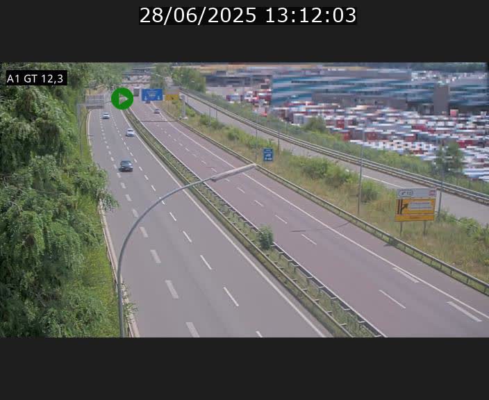 Traffic live webcam Luxembourg Senningerberg - A1 direction Allemagne - BK 12.3