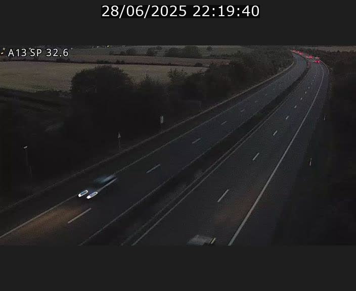 Webcam info trafic A13 à hauteur de Mondorf-les-bains. Vue orientée vers Altwies