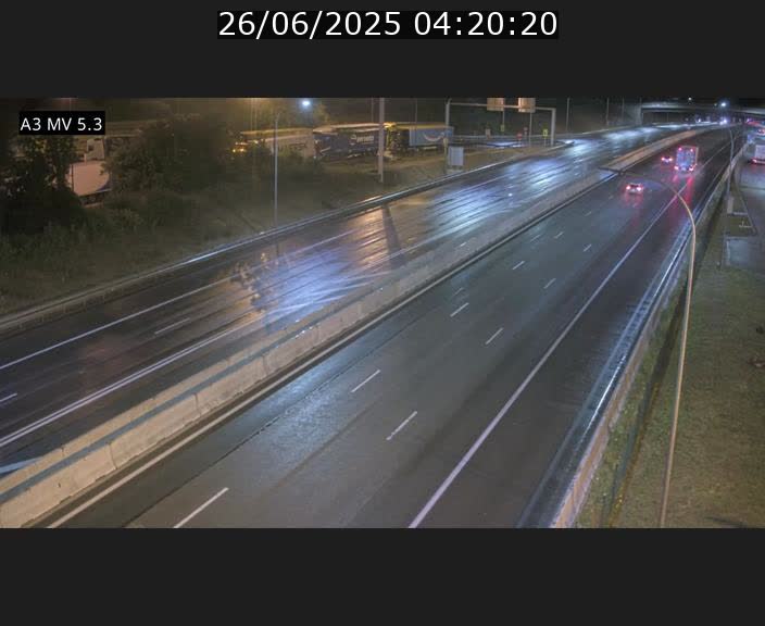Webcam à l'Aire de Berchem au Luxembourg sur l'A3. Vue orientée vers la France