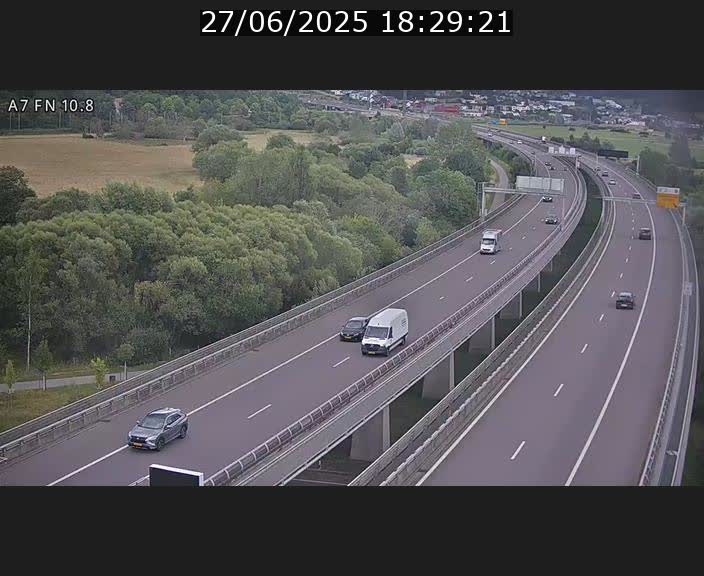 Caméra trafic Luxembourg - A7, Tunnel Gousselerbierg, sortie sud, direction rond-point Lorentzweiler (BK 10.8)