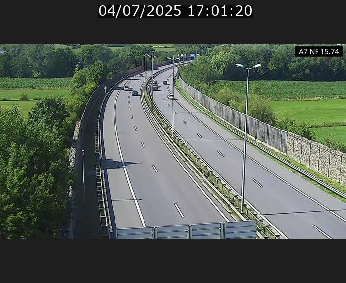 Caméra trafic Luxembourg - A7, Tunnel Mersch, entrée nord, direction Lorentzweiler