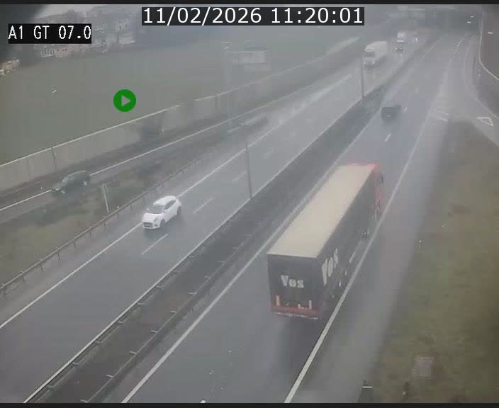 Traffic live webcam Luxembourg Cents - A1 direction Kirchberg - BK 7