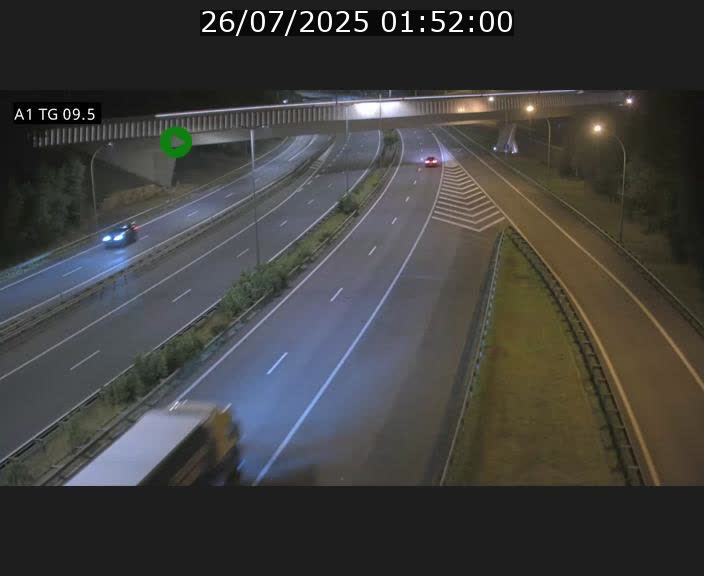 Traffic live webcam Luxembourg Jonction Grünewald - A1 direction Luxembourg-ville - BK 9.5
