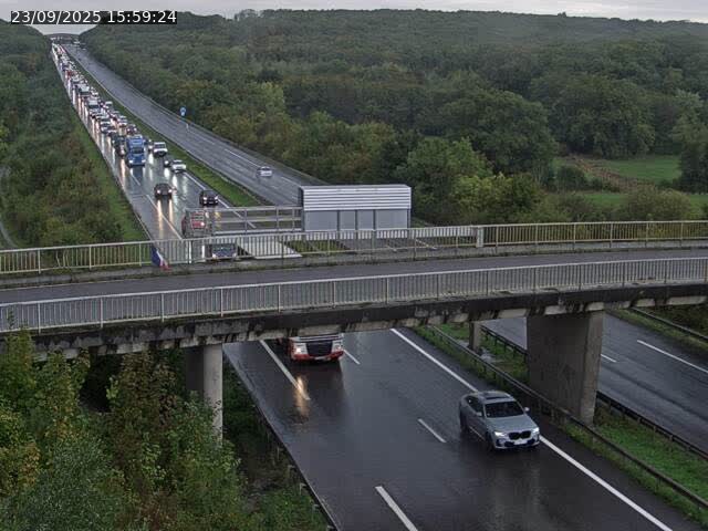 Caméra autoroute France - A31, Zoufftgen direction Luxembourg-ville, à la frontière entre la France et le Luxembourg