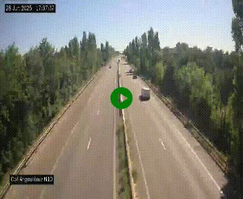 Webcam routière à la fin de la N10, en périphérique ouest d'Angouleme, proche de la jonction avec l'A10