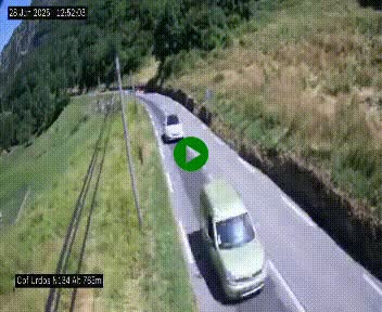 Webcam dans les Pyrénées Atlantique au niveau du col d'Urdos et du fort du Pourtalet sur la N134, en direction du Col et du tunnel du Somport, à 765 mètres d'altitude