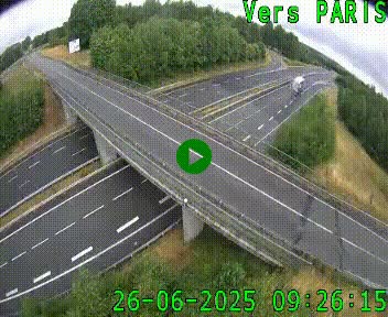 Clone of Caméra routière sur l'autoroute A20 au nord de Limoges, à la jonction avec la N520. Vue orientée vers Paris