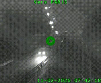 Caméra routière sur l'autoroute A20 à Bessines-sur-Gartempe. Vue orientée vers Paris