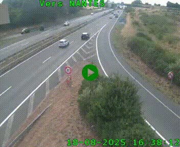 Webcam N147 au nord de Poitiers et à la jonction avec la A10