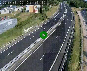 Caméra autoroute A75 à hauteur du col du rocher blanc en direction de Montpellier