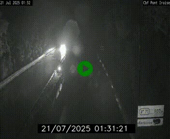 Webcam sur la N165 après le Pont de l'Iroise, à l'entrée de Brest