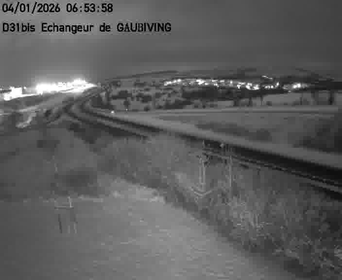Dispositif d’observation sur D31bis (France) à Gaubiving, en direction de Sarreguemines, offrant une visualisation fiable des conditions de circulation.
