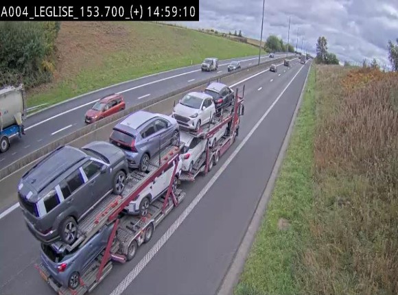 Webcam autoroute E411 à hauteur de Léglise, en direction de Luxembourg